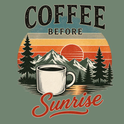 Coffee before Sunrise tee Design