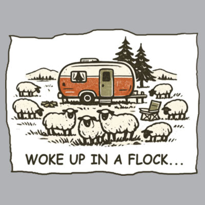 WOKE UP IN A FLOCK Tee Design